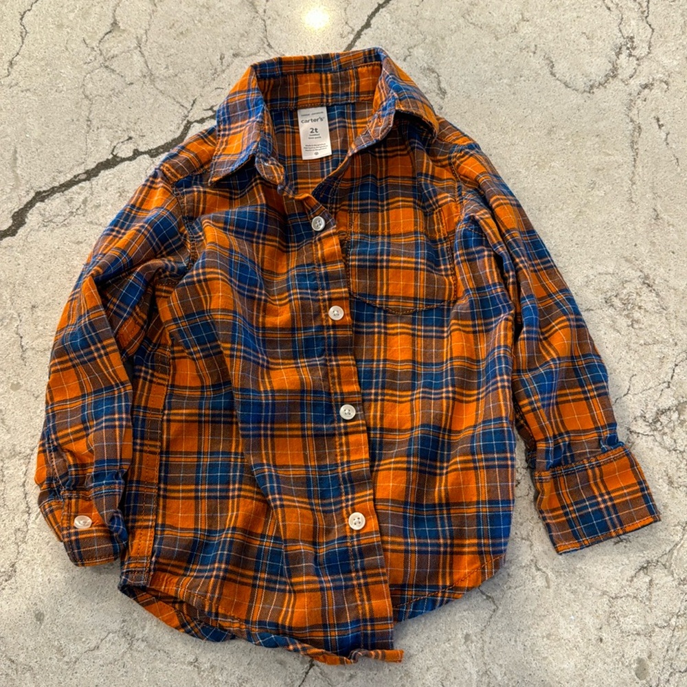 Carters Plaid Button Down